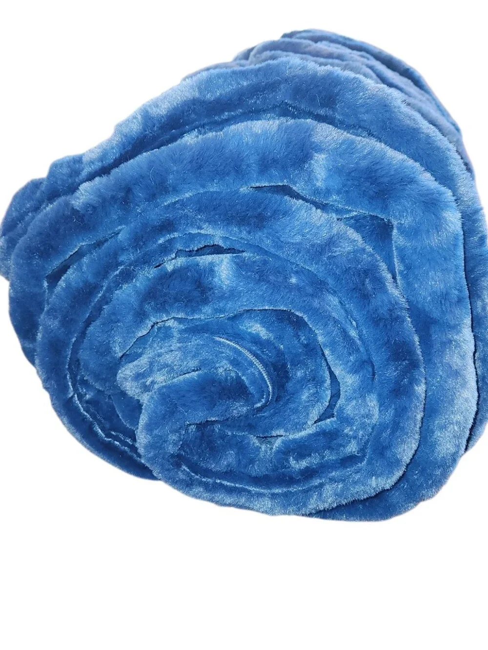 NWT Minky Couture Monster Size Blanket Deep Royal Blue Plush Ribbed Throw 60X72